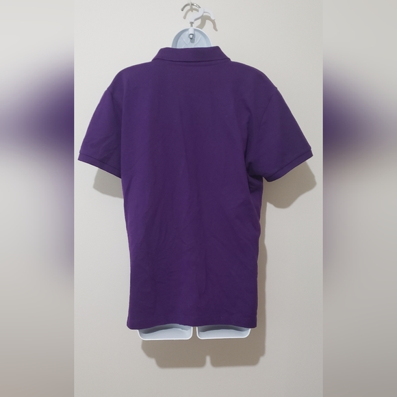 US Polo Assn Ladies Top Size Medium Orange And Purple Gently Used Short Sleeves - Picture 6 of 7